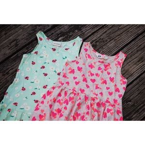 🍬 6-8 y set of 2 H&M little girl dresses 🍬
